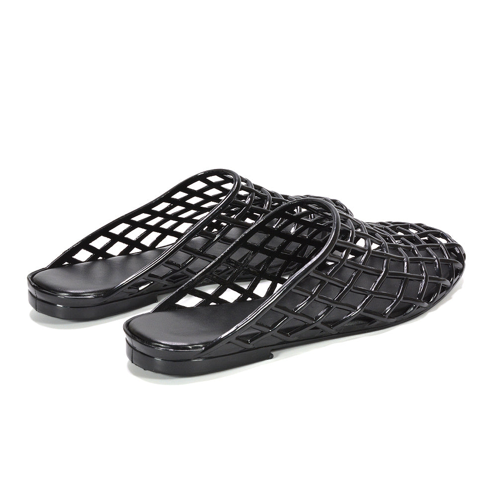 women’s jelly shoes, summer holiday slip on sandals, stylish beach sandals women, black woven sandals, black closed toe sandals