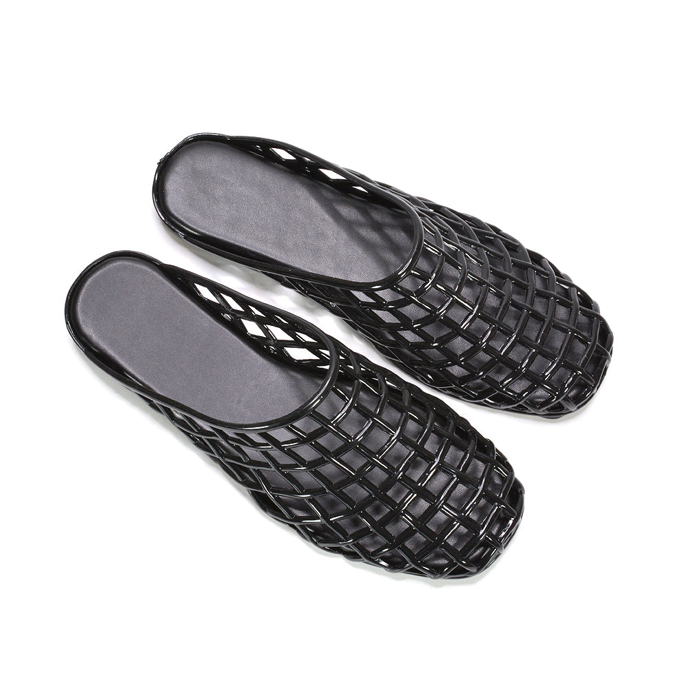 flat summer sandals, breathable cage sandals women, affordable summer sandals UK, flat sandals for women UK, black flat summer sandals, womens black sandals