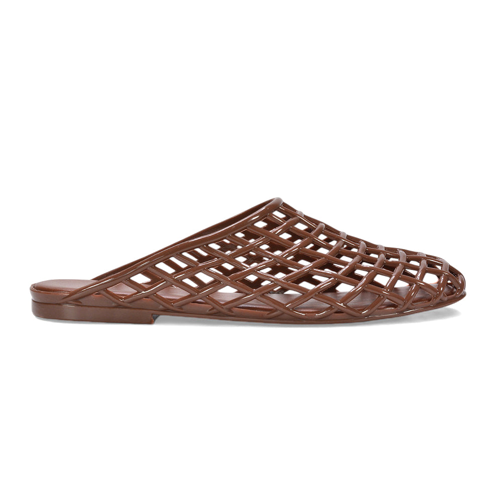 mule sandals, women’s flat jelly sandals for summer, everyday casual sandals women, jelly sandals UK, brown flat sandals, brown summer sandals