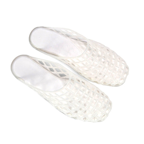 women’s jelly shoes, summer holiday slip on sandals, stylish beach sandals women, clear woven sandals, clear closed toe sandals