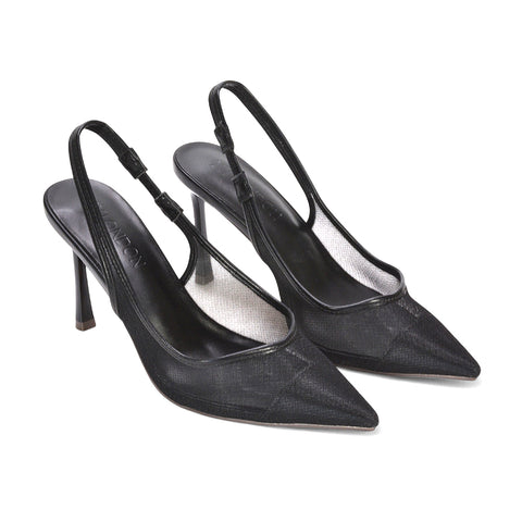 black high heel court shoes, black summer heels, high heel court shoes, summer heels, Lightweight mesh heels, Transparent high heel pumps