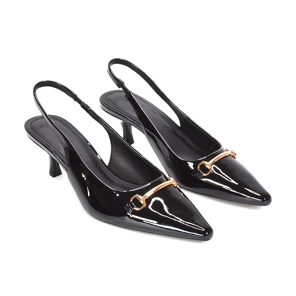 black heels, womens black heels, heels, womens heels, Elegant women’s heels, Classic women’s slingback heels, Fashionable women’s office shoes