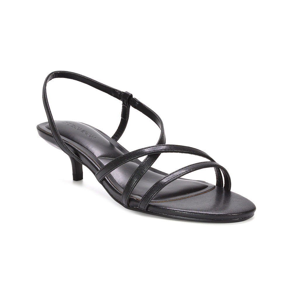 kitten heel sandals, comfortable strappy sandals for women, casual dress sandals women, comfortable stylish sandals women, black strappy heels, kitten heel sandals