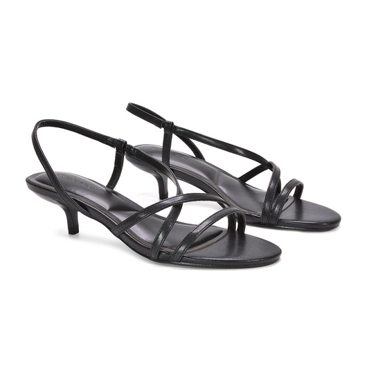 women’s strappy sandals, women’s low kitten heel slingback sandals, women’s sandals for work, best low heel sandals for women, black kitten heels