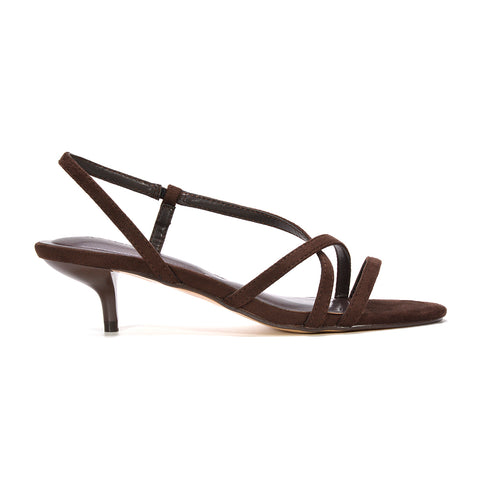 kitten heel sandals, comfortable strappy sandals for women, casual dress sandals women, comfortable stylish sandals women, brown strappy heels