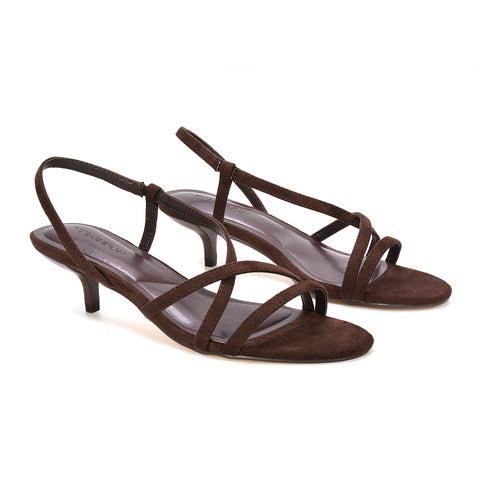 women’s strappy sandals, women’s low kitten heel slingback sandals, women’s sandals for work, best low heel sandals for women, brown kitten heels, cheap heels UK