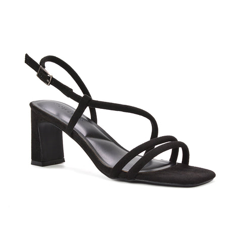 black mid heels, black square toe heels, elegant black square toe sandals for women