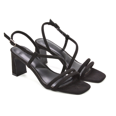 black slingback heels, elegant black slingback heels, stylish black mid heel sandals for parties