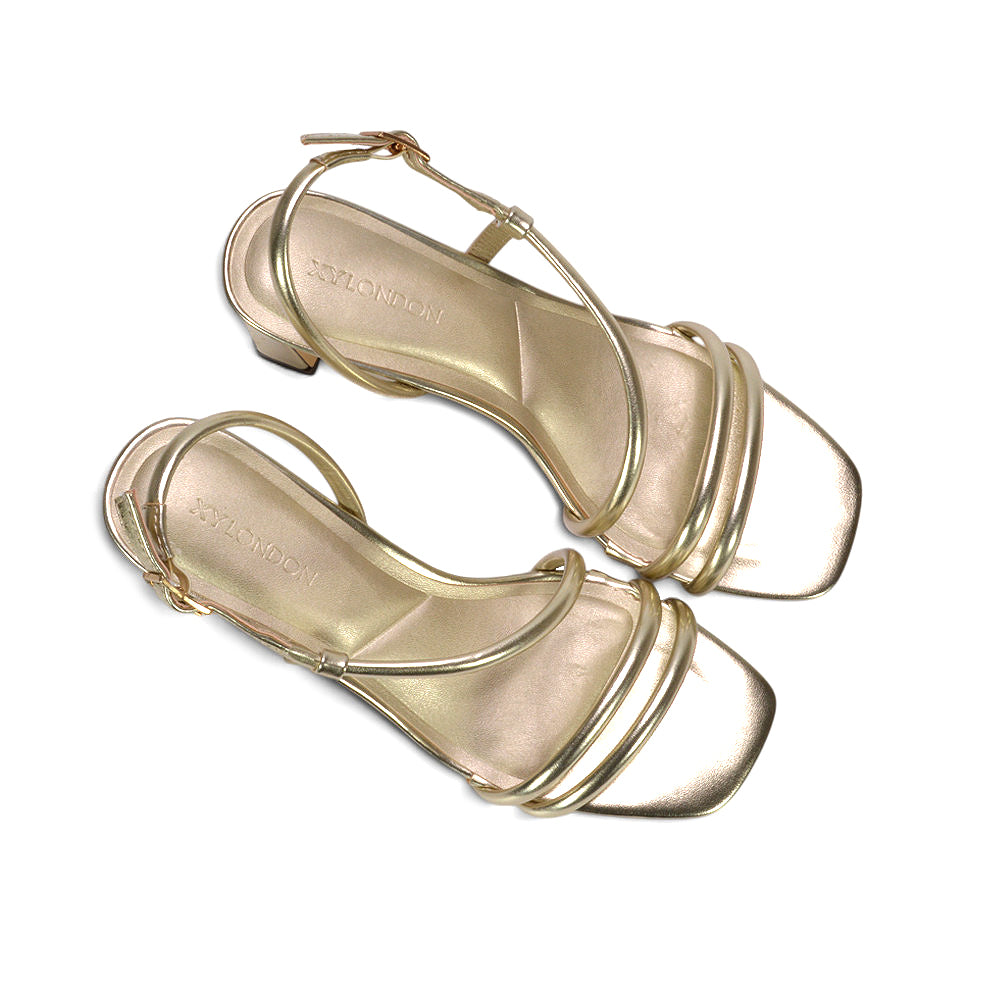 shiny gold block heels, statement gold sandals, metallic gold sandals for bridal looks