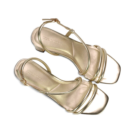 shiny gold block heels, statement gold sandals, metallic gold sandals for bridal looks
