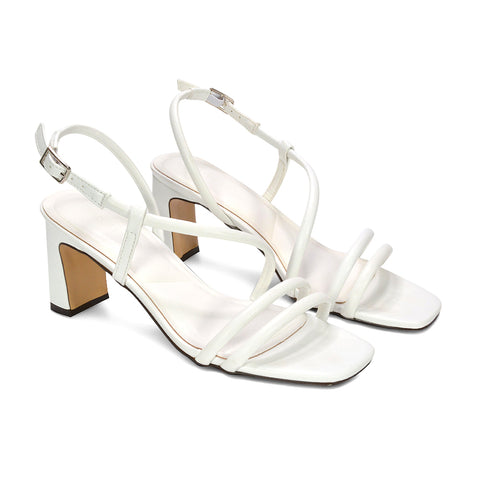 white party heels, fashionable white mid heel sandals for evening wear, white party shoes
