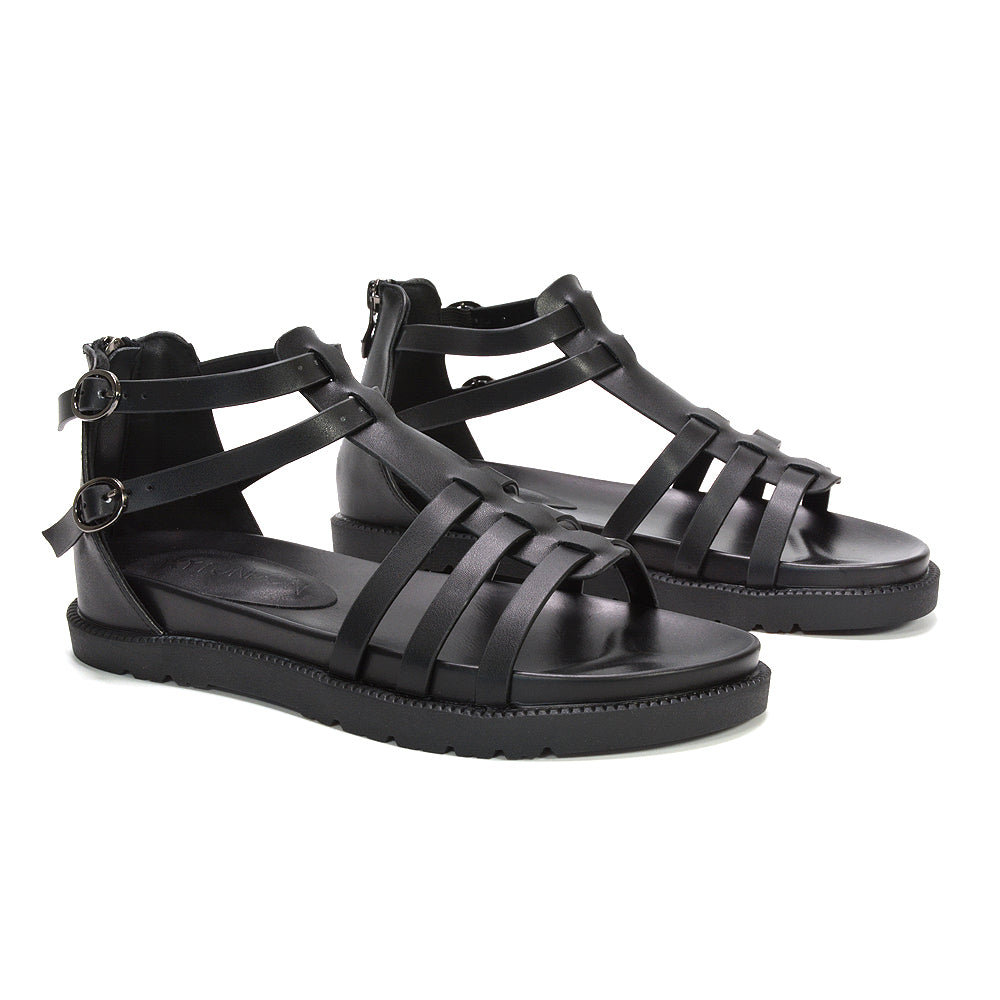 caged summer sandals, chunky gladiator sandals with ankle straps, chunky black platform sandals women, black platform sandals for festivals and concerts