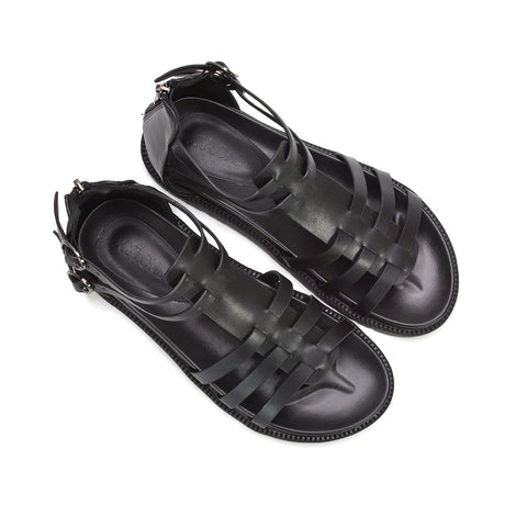black chunky festival sandals, black casual everyday sandals, boho strappy caged sandals women, chunky platform sandals, open toe strappy sandals