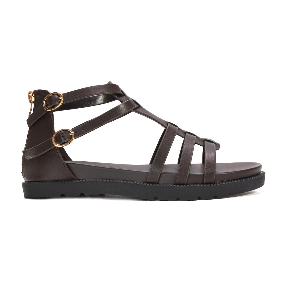y2k platform sandals, adjustable strap sandals, brown platform gladiator sandals, women’s brown platform gladiator strappy sandals