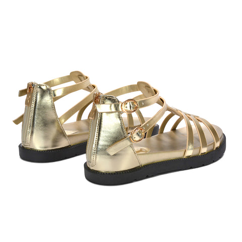 gold gladiator sandals women, elegant gold platform sandals for women, shiny metallic sandals, holiday outfit gold sandals, non slip gold platform sandals