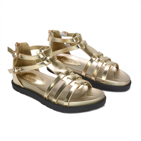 gold chunky platform sandals, comfortable gold strappy platform sandals, aesthetic gold strappy sandals, beach vacation gold sandals, ankle strap secure fit sandals