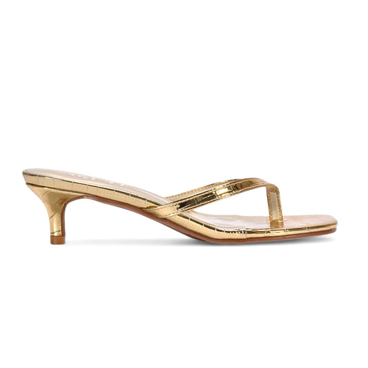 gold toe post heels, gold flip flop heels, toe post heels, flip flop heels