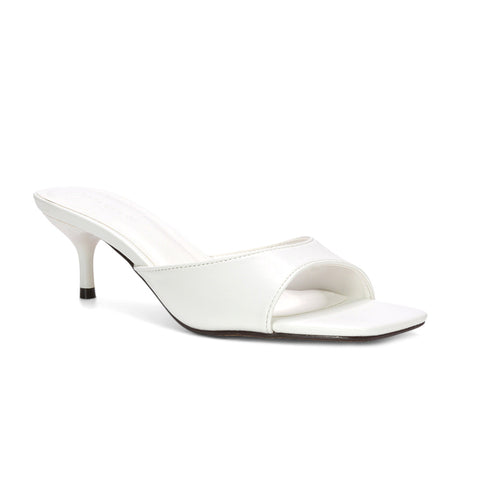 square toe heel sandals, trendy square toe mule heels 2026, designer-inspired mule heels, dressy mule sandals for evening wear, lightweight slip-on sandals, trendy mule sandals UK, white mid heel, white mid heel sandals