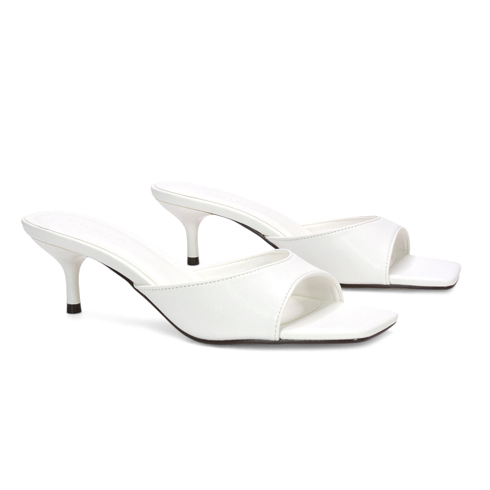 square toe mule sandals, square toe kitten heel mule sandals for women, square toe sandals, square toe heels for weddings, square toe mule sandals, buy square toe mule sandals online, white heels, white heeled sandals