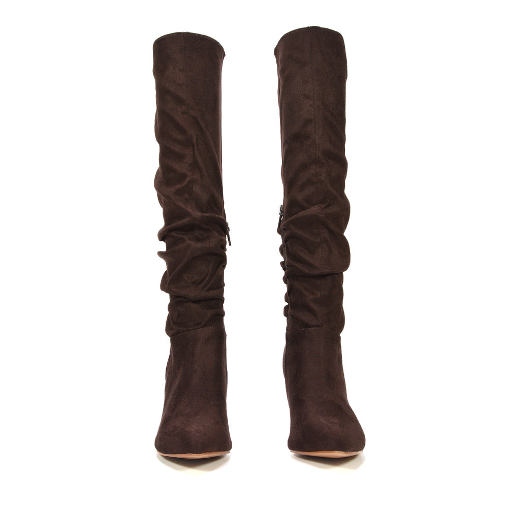 how to style brown slouchy boots