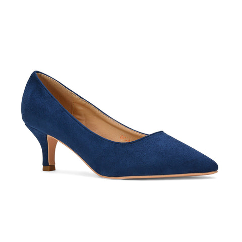 Best navy heels for weddings, Elegant navy heels for women, kitten heel court shoes, low heels