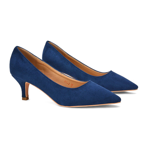 navy kitten heel pumps, navy heels for parties, navy heels for evening wear