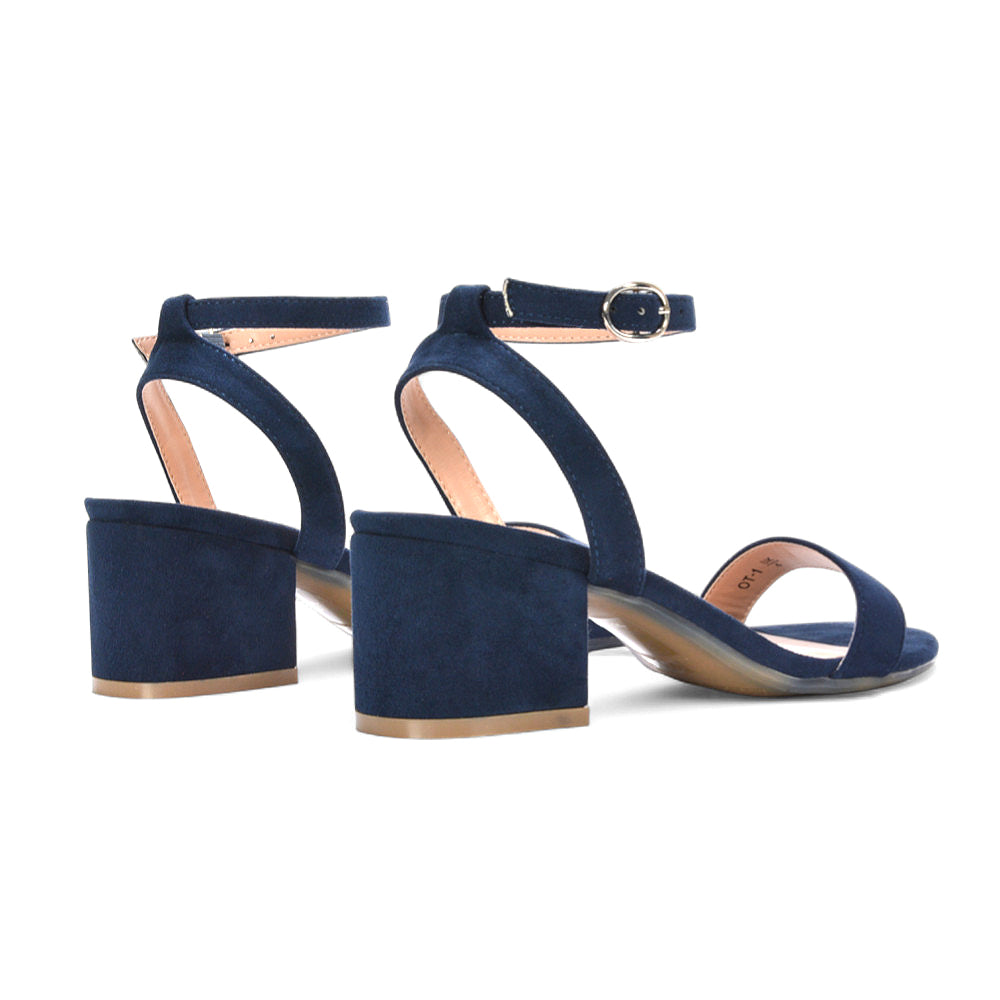 Dark blue heel sandals, Navy Blue Heeled Sandals, Navy open toe sandals for weddings, Navy party heels