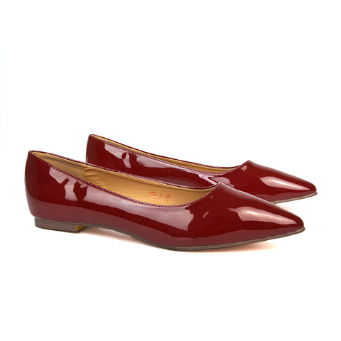 red slip on shoes, red slip on ballet flats, slip on shoes, slip on ballet flats
