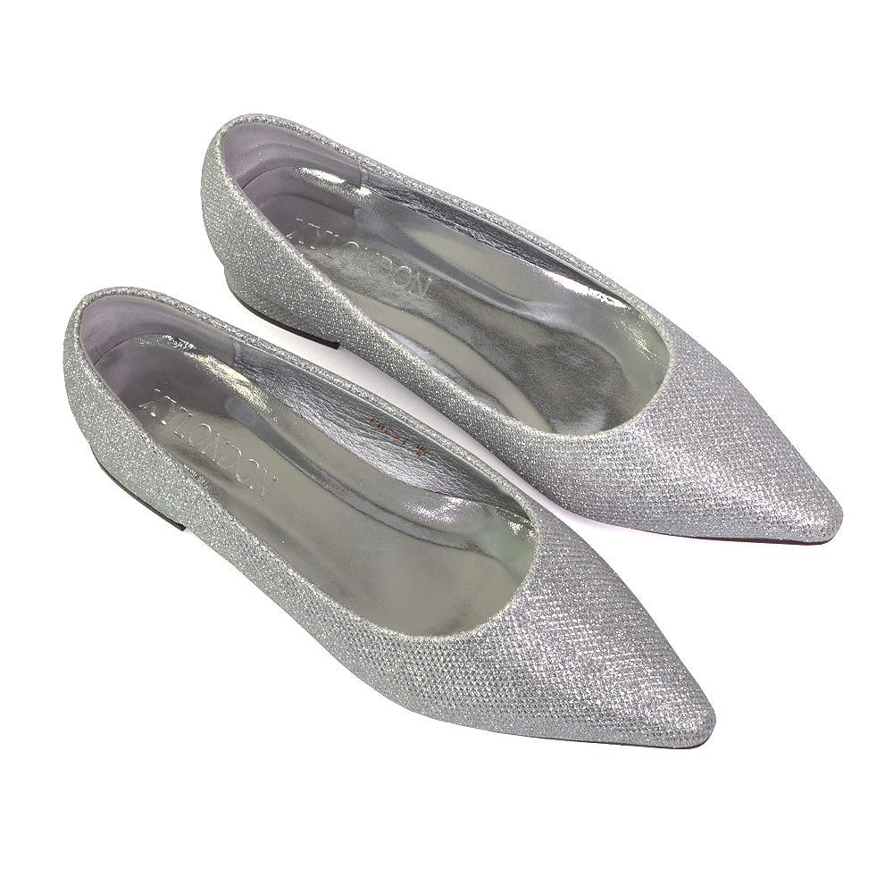 silver block heels