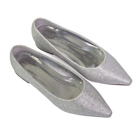 silver block heels