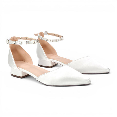 elegant ivory bridal shoes with comfortable low heel, elegant wedding shoes with diamante detailing, elegant ivory shoes for wedding guests, wedding shoes that are comfortable for standing and dancing, ivory embellished court shoes for brides