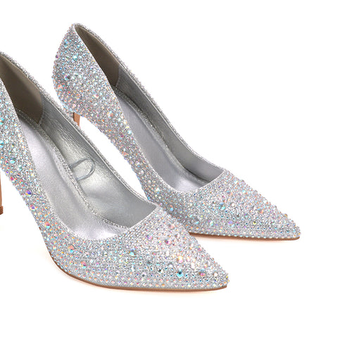 sparkly silver prom heels, silver wedding heels, silver bridal shoes, sparkly prom heels, wedding heels, bridal shoes