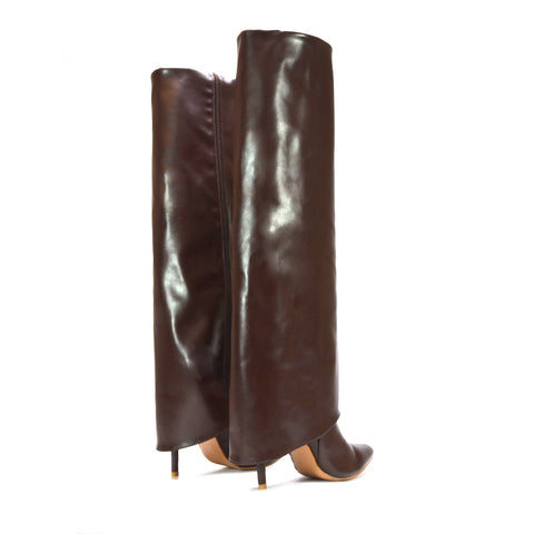 brown stiletto high heel boots, brown festival boots, stiletto high heel boots, festival boots