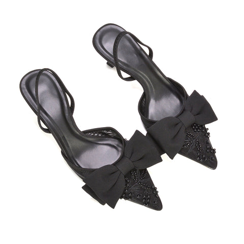 black evening heels with elegant design, black classic heels with modern twist, Cocktail party shoes, sparkly heels, prom heels, prom shoes