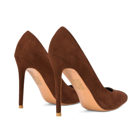 brown high heel court shoes, brown pointed toe court shoes, Office wear high heel shoes for women, Women’s heels for weddings and events