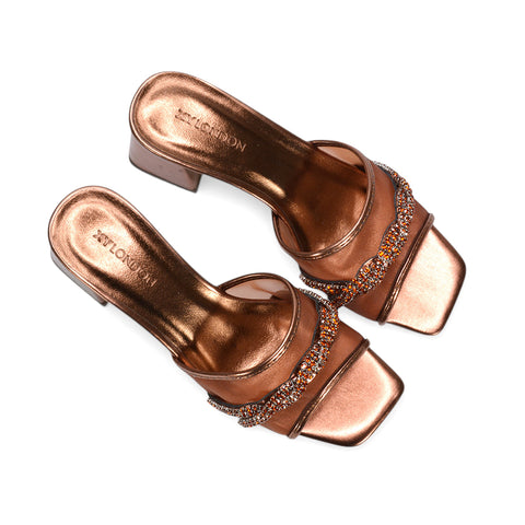 women’s square toe mules, comfortable mid block heel sandals, bridal shower heels, elegant sparkly sandals, mid heel shoes, ladies slip on sandals sale, brown sparkly heels