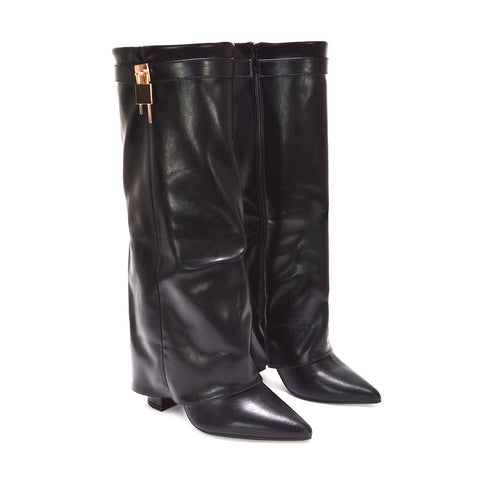 Dressy black boots for women, Fall 2025 women’s boot trends, black heeled boots, heeled boots, high heel knee high boots