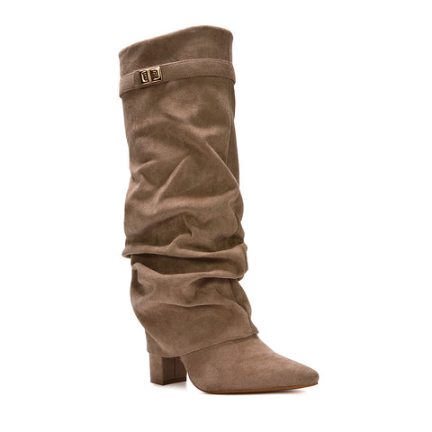 Taupe knee high boots, taupe high heel knee high boots, taupe long boots, knee high boots, high heel knee high boots, long boots