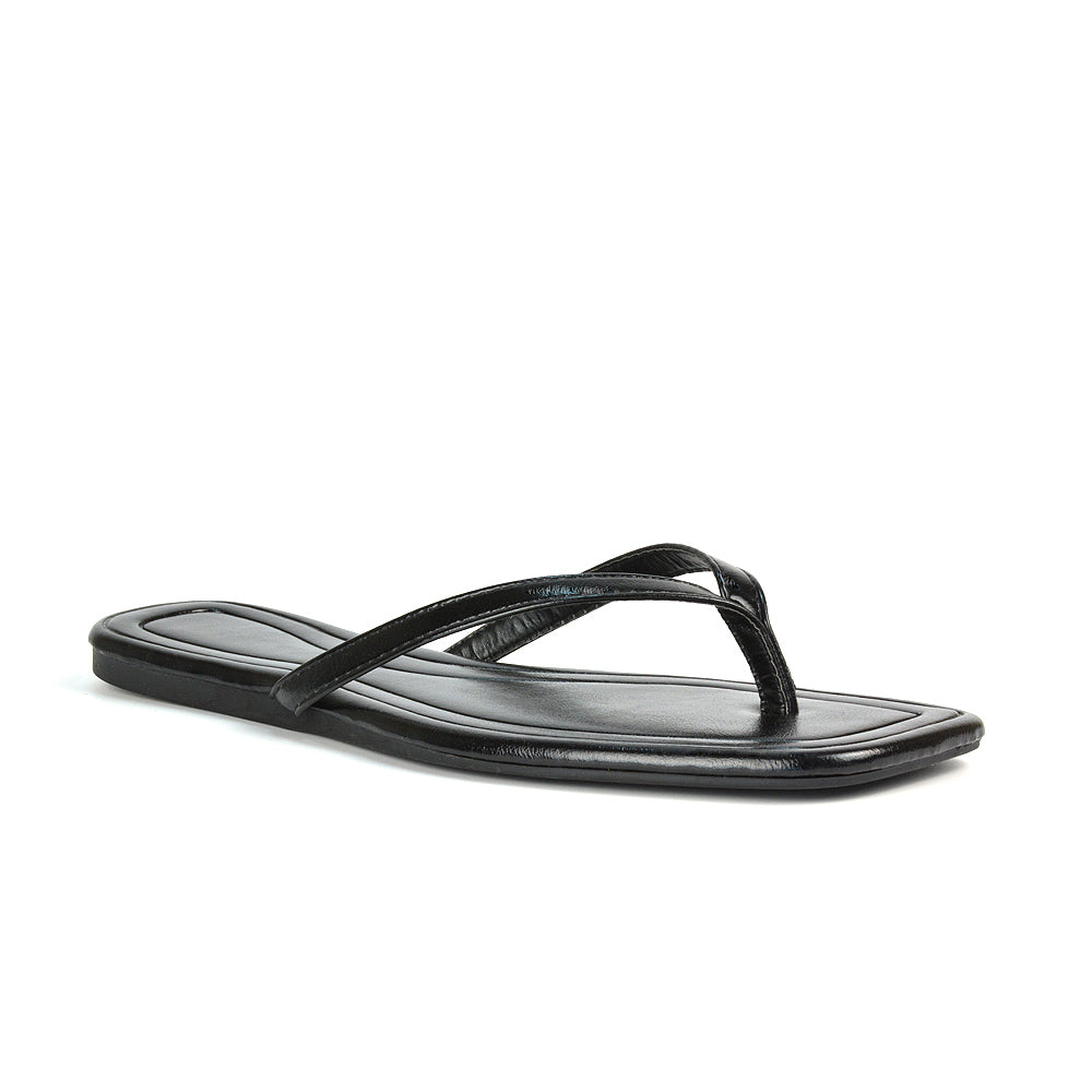 Black Sliders, Black Slip On Flat Sandals, Sliders, Slip On Flat Sandals