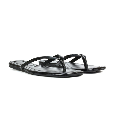 Black Summer Sandals, Black Toe Post Sandals, Summer Sandals, Toe Post Sandals