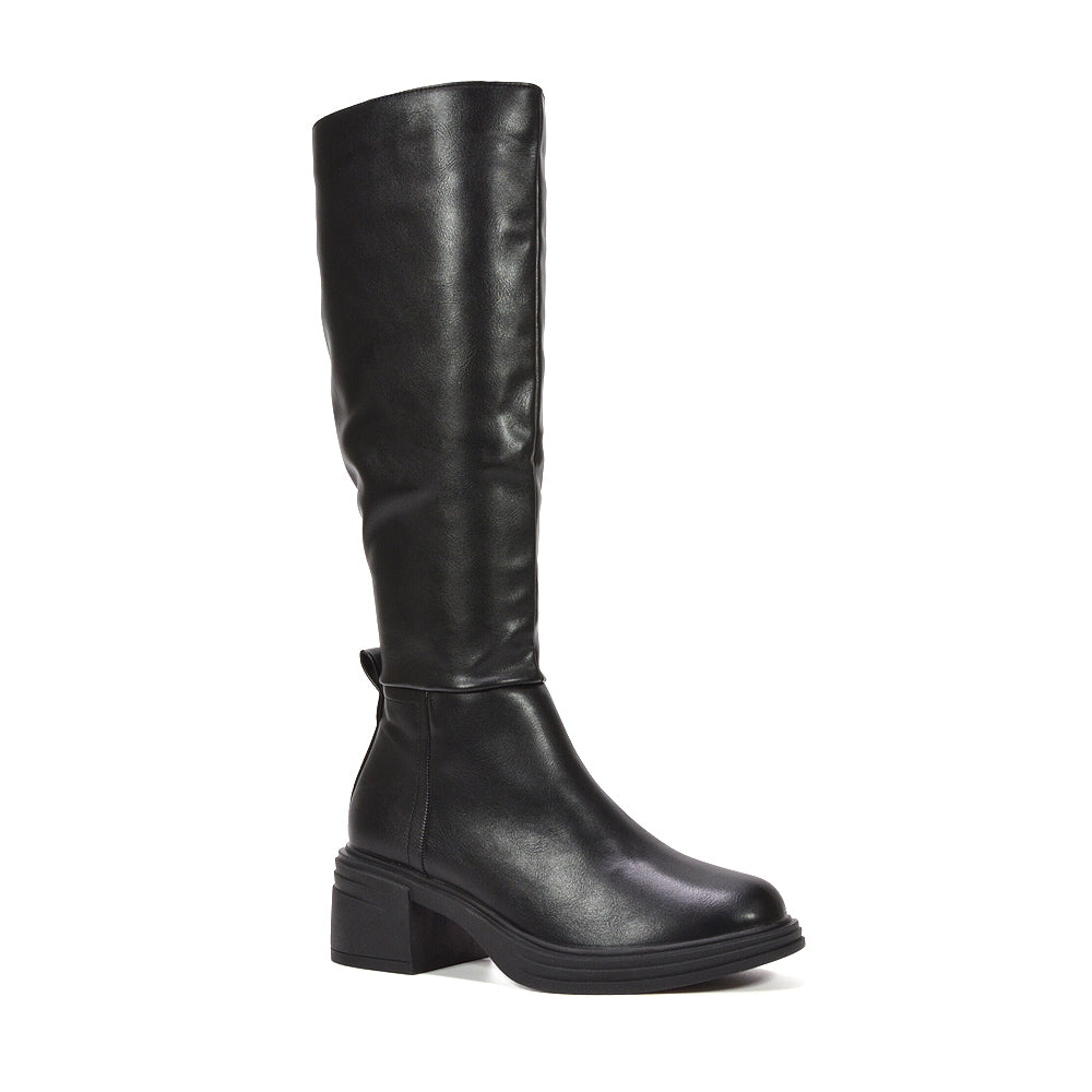 women's black knee high boots