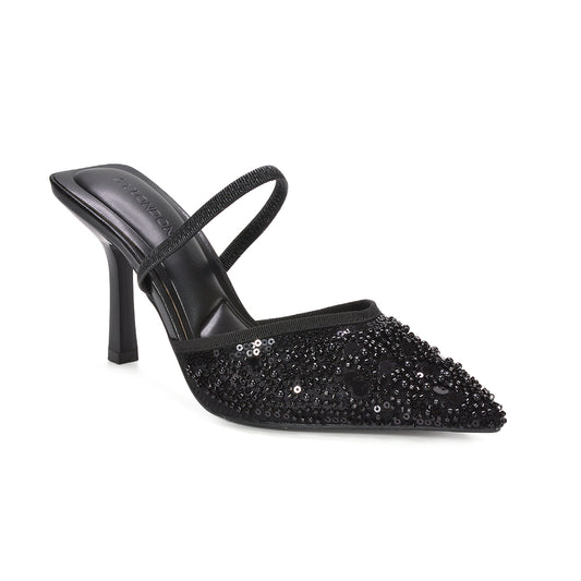 black prom shoes, elegant black sparkly court shoes for parties, black rhinestone embellished heels