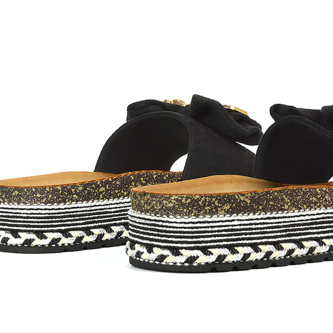 Black Flatform Sandals, Black Wedge Heel Sandals, Flatform Sandals, Wedge Heel Sandals