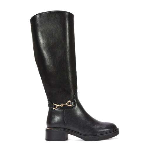 black knee-high riding boots for women, black tall boots for work outfits, best black knee-high boots for women 2025, PU leather knee-high boots, black boots, black biker boots, knee high boots, women's knee high boots