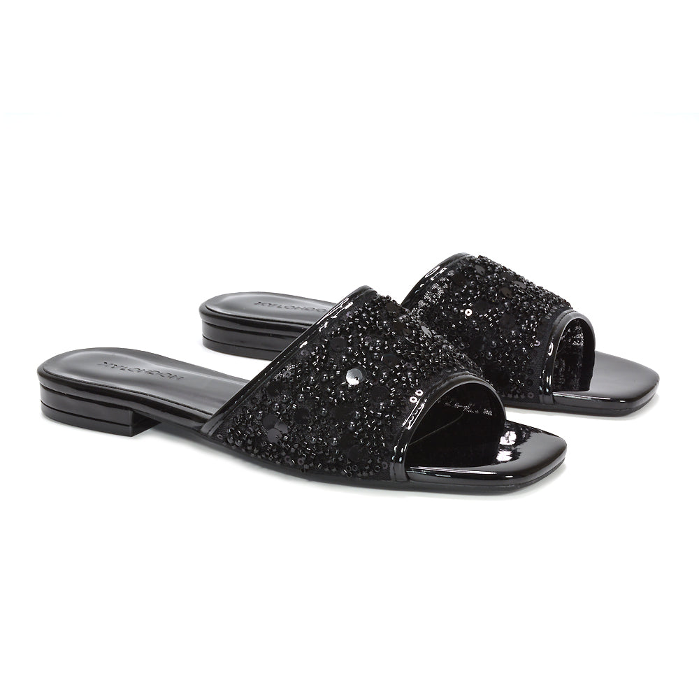 black strappy sandals women, elegant black sparkly sandals for evening wear, black evening party sandals, black diamante sandals