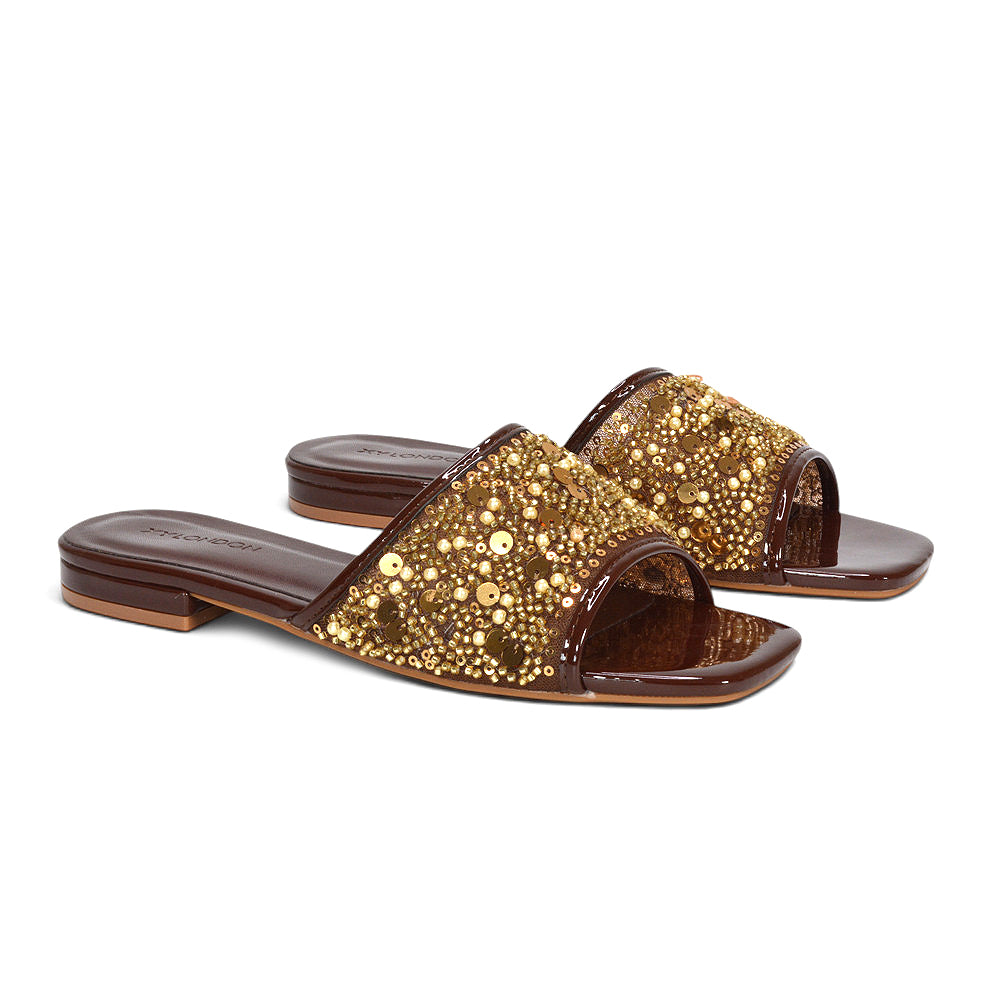 brown strappy sandals women, elegant brown sparkly sandals for evening wear, brown evening party sandals