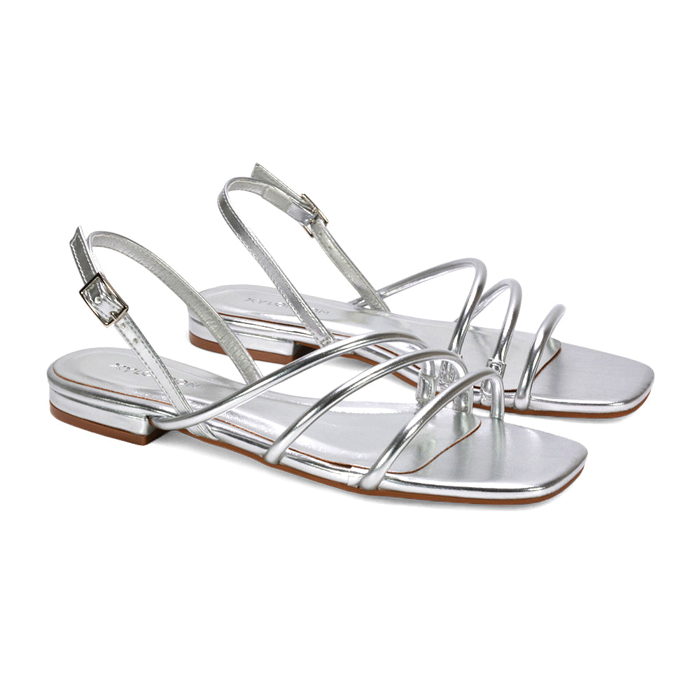 XYLondon Women’s Footwear Collection - Heels, Flats & Sandals 2 TX 1 silver metallic 3
