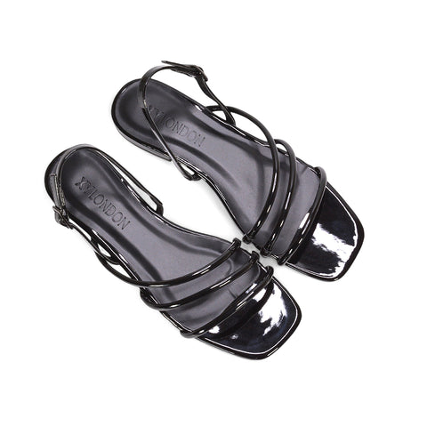 black square toe sandals, black holiday shoes, square toe sandals, holiday shoes