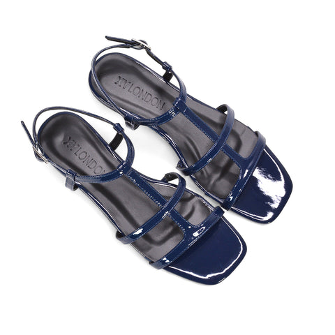 navy gladiator sandals, navy caged sandals flat, gladiator sandals, caged sandals flat