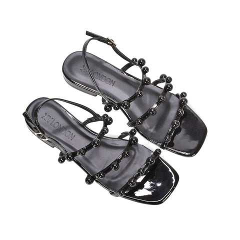 black wedding sandals, black casual sandals, wedding sandals, casual sandals, Beaded strap sandals, Summer sandals for women